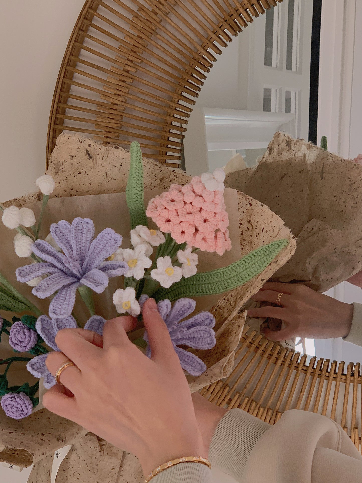 Purple Daisy Crochet Bouquet| preserved flower