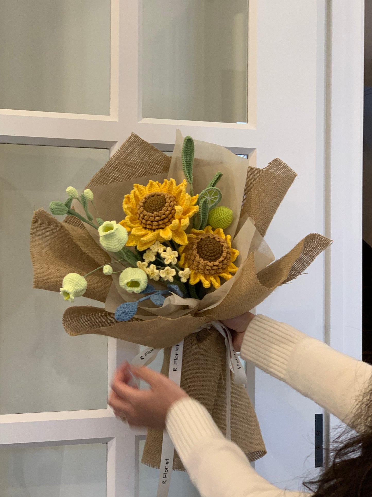 Sunflowers Crochet Bouquet| Natural Style| Preserved Flower