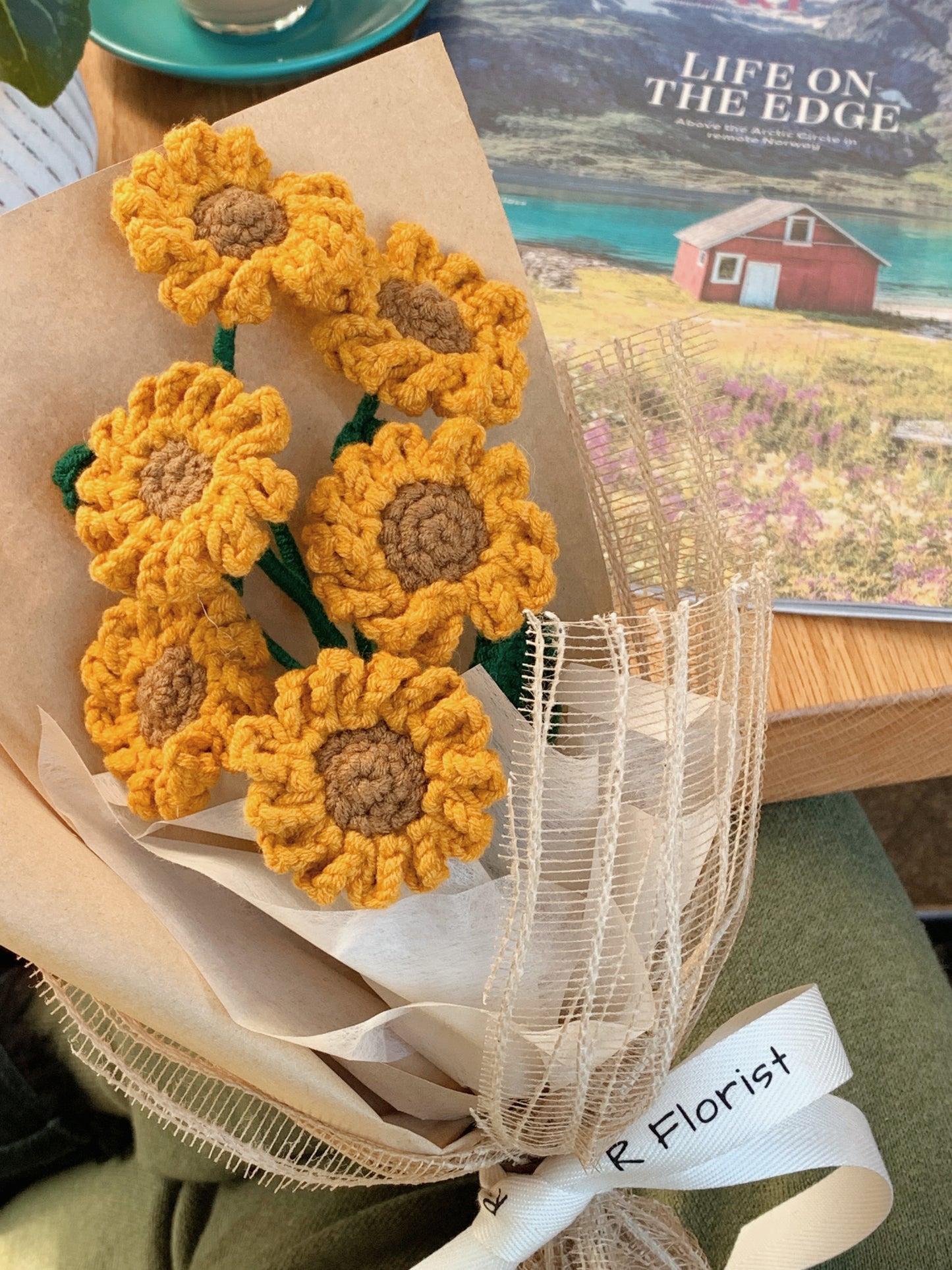 mini Sunflowers Crochet Bouquet| preserved flower| gift idea