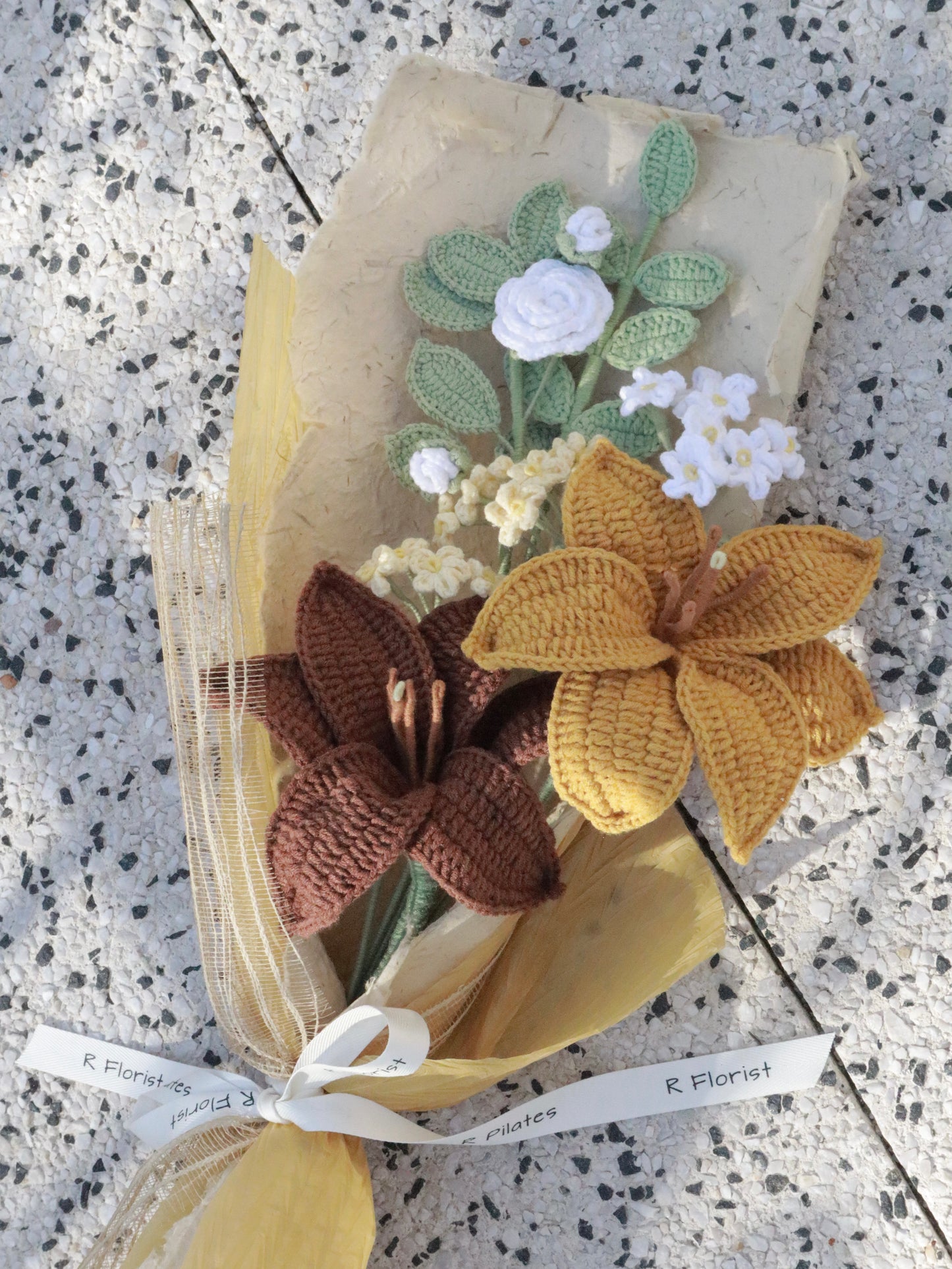 Elegant Lilies Crochet Bouquet| Preserved Flower| Mother's Day